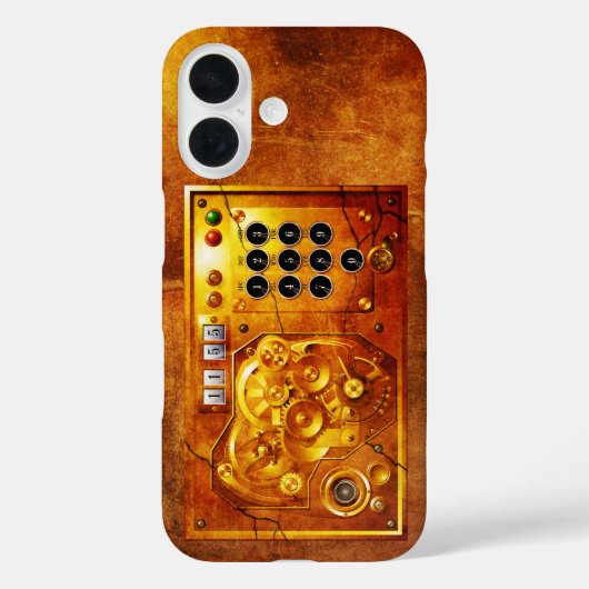 Vijf voor twaalf Stoomklok Grunge Case-Mate iPhone Case (Achterkant)