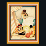 "Vijf vrouwen met een strand" Deco 1920's Art Prin Poster<br><div class="desc">Art Deco uit de jaren 20 print "Vijf vrouwen in het strand" van Gerda Wegener.</div>