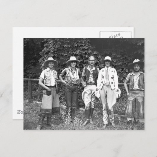 Vijf vrouwen op de ranch briefkaart (Voorkant / Achterkant)