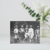 Vijf vrouwen op de ranch briefkaart (Staand voorkant)