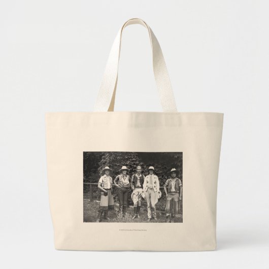 Vijf vrouwen op de ranch grote tote bag (Voorkant)