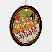 Vijf vrouwen op een eenwieler keramisch ornament (Rechts)