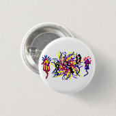 Vijf vuurwerk plezier ronde button 3,2 cm (Voorkant /achterkant)
