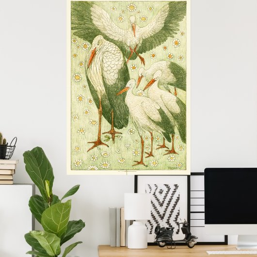 Vijf winkels in een weide poster (Thuiskantoor)