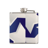 Vijf witte sterren heupfles (Achterkant)