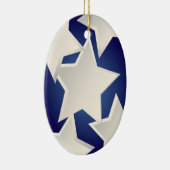 Vijf witte sterren keramisch ornament (Rechts)