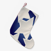Vijf witte sterren kleine kerstsok (Voorkant (Hangend))