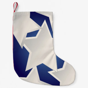 Vijf witte sterren kleine kerstsok