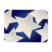 Vijf witte sterren magneet (Horizontaal)