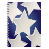 Vijf witte sterren notitieboek (Voorkant)