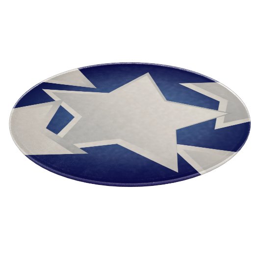 Vijf witte sterren snijplank (Hoek)