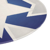 Vijf witte sterren snijplank (Hoek)