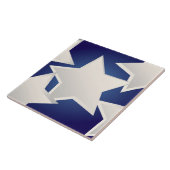 Vijf witte sterren tegeltje (Zijkant)