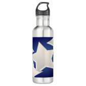 Vijf witte sterren waterfles  (Voorkant)