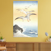 Vijf zeemeeuwen uitgerekt canvas (Insitu (Woonkamer))