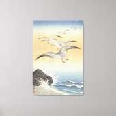 Vijf zeemeeuwen uitgerekt canvas (Voorkant)