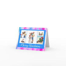 Vijf/Zes Foto's Kleurrijke Sneeuw - 4x6 Vouwkaart