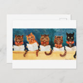 Vijf zingende katten, Louis Wain Briefkaart (Voorkant / Achterkant)