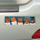 Vijf zingende katten, Louis Wain Bumpersticker (Op auto)