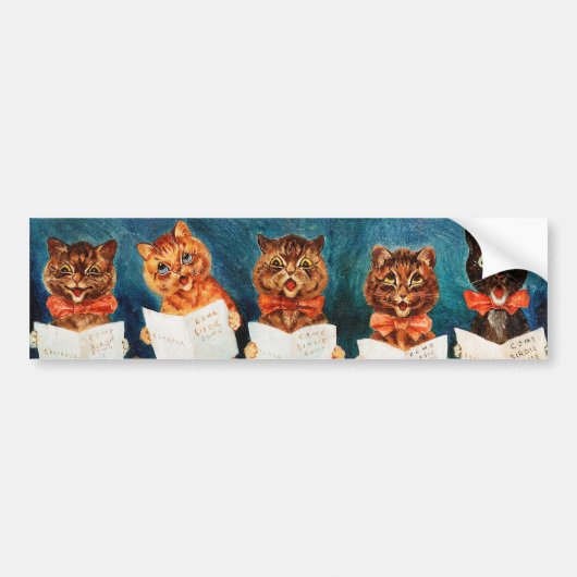 Vijf zingende katten, Louis Wain Bumpersticker (Voorkant)