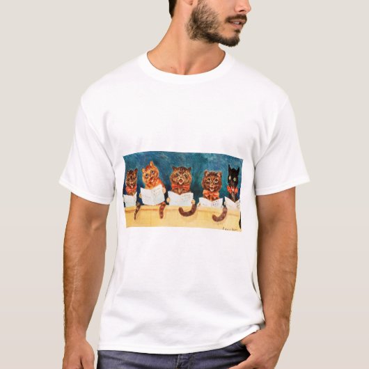 Vijf zingende katten, Louis Wain T-shirt (Voorkant)