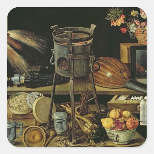 Vijf zintuigen, 1638 vierkante sticker (Voorkant)