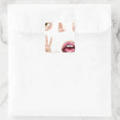 Vijf zintuigen lichaamsdelen vierkante sticker (Tas)