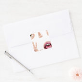 Vijf zintuigen lichaamsdelen vierkante sticker (Envelop)