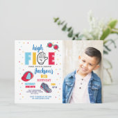 Vijf zonneschermen voor de vijfde verjaardag van d kaart (Staand voorkant)