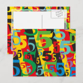 Vijfde, 55ste of 50ste verjaardag of Jubileum #5 Briefkaart (Voorkant / Achterkant)