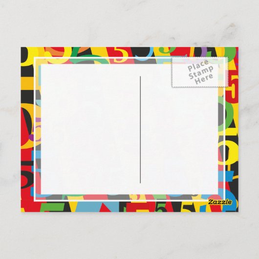 Vijfde, 55ste of 50ste verjaardag of Jubileum #5 Briefkaart (Achterkant)