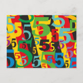 Vijfde, 55ste of 50ste verjaardag of Jubileum #5 Briefkaart (Voorkant)