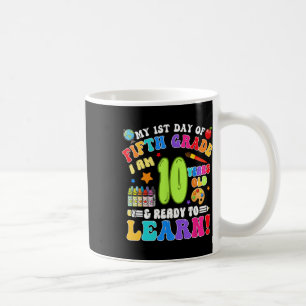 Vijfde 5e klas eerste schooldag jongens meisjes koffiemok