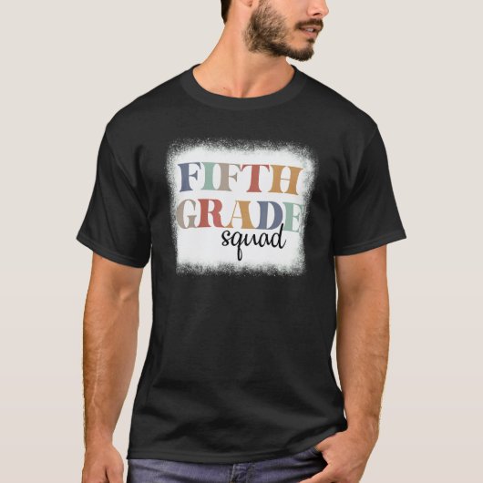Vijfde 5e klas squad leraar student eerste dag van t-shirt (Voorkant)