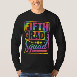 Vijfde 5e klas squad tie-dye terug naar school t-shirt