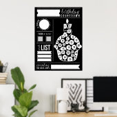 Vijfde aftelbaar Poster van de Birthday (Thuiskantoor)