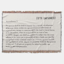 Vijfde Amendement Grondwet Bill of Rights Deken