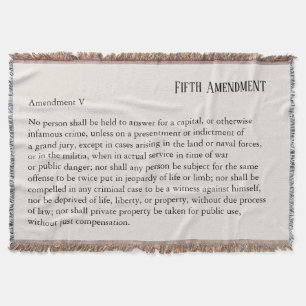 Vijfde Amendement Grondwet Bill of Rights Deken