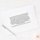 Vijfde amendement op de grondwet van de Verenigde  Ovale Sticker (Envelop)