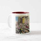 Vijfde Ave, New York City  Tweekleurige Koffiemok (Voorkant links)