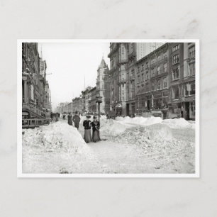 Vijfde Ave., Snow Storm, New York City 1906  Briefkaart