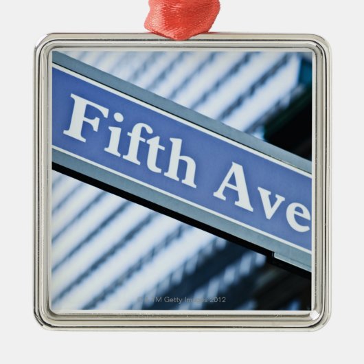 Vijfde Avenue Metalen Ornament (Voorkant)