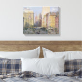 Vijfde Avenue, New York, 1913 Canvas Afdruk (Insitu (Slaapkamer))