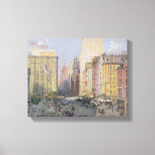 Vijfde Avenue, New York, 1913 Canvas Afdruk (Voorkant)