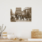 Vijfde Avenue & New York City Public Library 1908 Poster (Keuken)