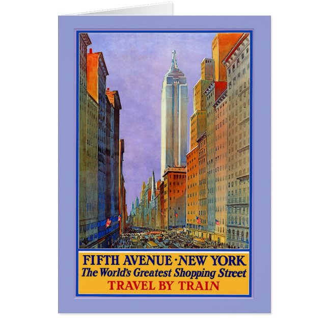 Vijfde Avenue New York werpt de grootste koopwaar. (Voorkant)