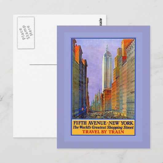 Vijfde Avenue New York werpt de grootste koopwaar. Briefkaart (Voorkant / Achterkant)