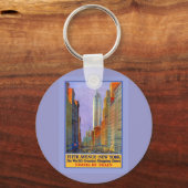 Vijfde Avenue New York werpt de grootste koopwaar. Sleutelhanger (Voorkant)