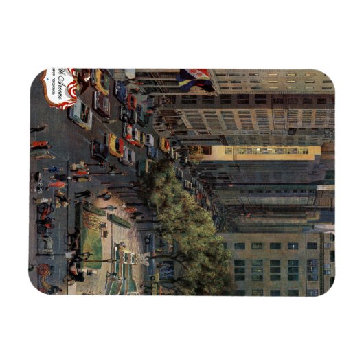 Vijfde Avenue van John Falter Magneet (Horizontaal)