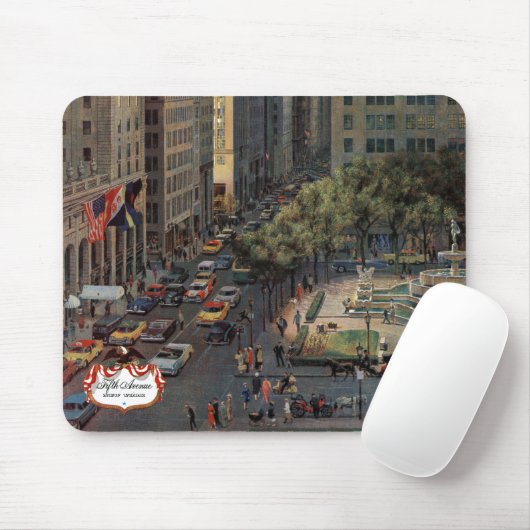 Vijfde Avenue van John Falter Muismat (Met muis)